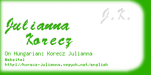 julianna korecz business card